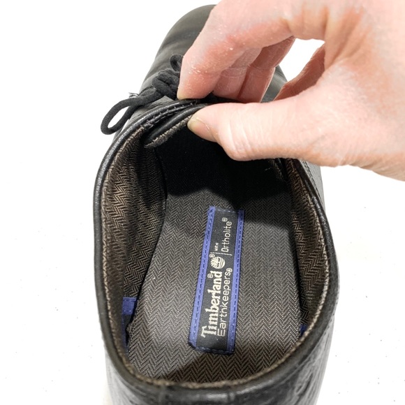 Timberland Men Black Leather Shoe (size: 10) - Picture 10 of 16